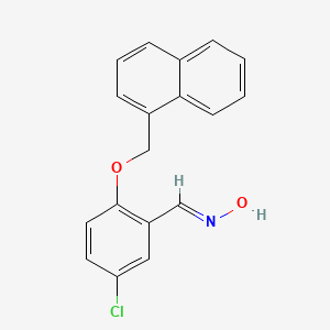 molecular formula C18H14ClNO2 B5559418 5-氯-2-(1-萘甲氧基)苯甲醛肟 