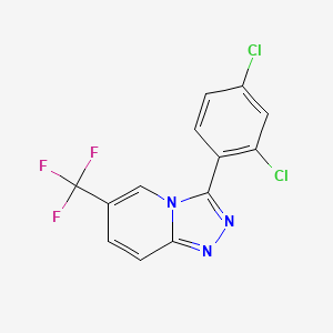 molecular formula C13H6Cl2F3N3 B5559431 3-(2,4-二氯苯基)-6-(三氟甲基)[1,2,4]三唑并[4,3-a]吡啶 