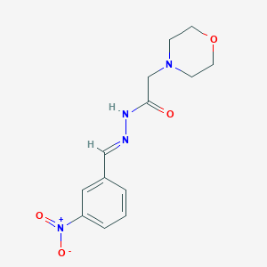 molecular formula C13H16N4O4 B5559460 2-(4-morpholinyl)-N'-(3-nitrobenzylidene)acetohydrazide 