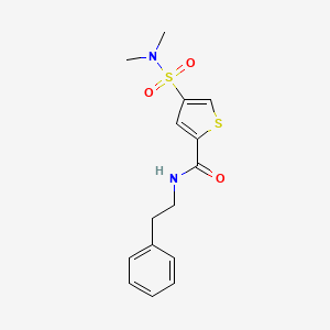 molecular formula C15H18N2O3S2 B5559512 4-[(dimethylamino)sulfonyl]-N-(2-phenylethyl)-2-thiophenecarboxamide 