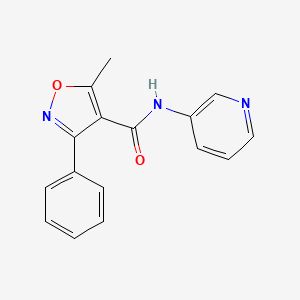 molecular formula C16H13N3O2 B5559541 5-methyl-3-phenyl-N-3-pyridinyl-4-isoxazolecarboxamide 