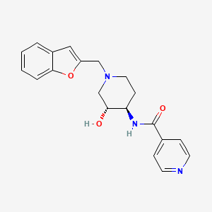 molecular formula C20H21N3O3 B5559548 N-[(3R*,4R*)-1-(1-苯并呋喃-2-基甲基)-3-羟基哌啶-4-基]异烟酰胺 