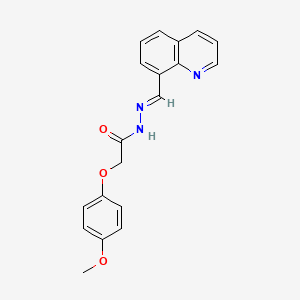 molecular formula C19H17N3O3 B5559550 2-(4-甲氧基苯氧基)-N'-(8-喹啉甲亚甲基)乙酰肼 