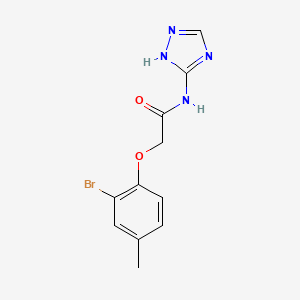 molecular formula C11H11BrN4O2 B5559556 2-(2-溴-4-甲基苯氧基)-N-4H-1,2,4-三唑-3-基乙酰胺 