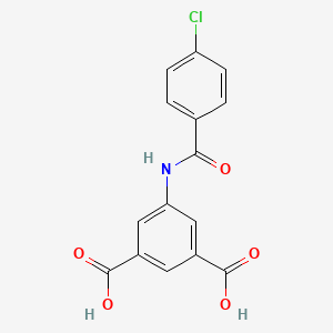 molecular formula C15H10ClNO5 B5559590 5-[(4-氯苯甲酰)氨基]间苯二甲酸 