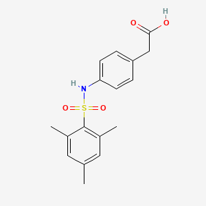 molecular formula C17H19NO4S B5559607 {4-[(间甲苯磺酰基)氨基]苯基}乙酸 