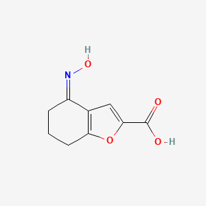 molecular formula C9H9NO4 B5559627 4-(羟基亚氨基)-4,5,6,7-四氢-1-苯并呋喃-2-羧酸 