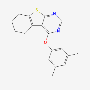 molecular formula C18H18N2OS B5559630 4-(3,5-二甲基苯氧基)-5,6,7,8-四氢[1]苯并噻吩并[2,3-d]嘧啶 