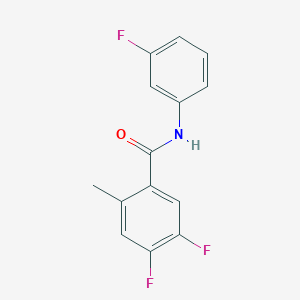 molecular formula C14H10F3NO B5559686 4,5-difluoro-N-(3-fluorophenyl)-2-methylbenzamide CAS No. 5547-67-1