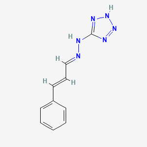molecular formula C10H10N6 B5559717 3-phenylacrylaldehyde 1H-tetrazol-5-ylhydrazone 