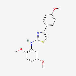 molecular formula C18H18N2O3S B5559740 N-(2,5-二甲氧基苯基)-4-(4-甲氧基苯基)-1,3-噻唑-2-胺 