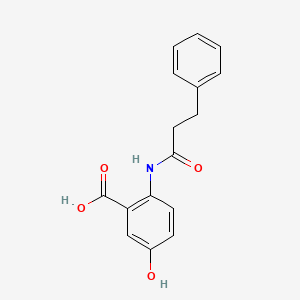 molecular formula C16H15NO4 B5559744 5-hydroxy-2-[(3-phenylpropanoyl)amino]benzoic acid 