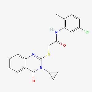 molecular formula C20H18ClN3O2S B5559745 N-(5-氯-2-甲基苯基)-2-[(3-环丙基-4-氧代-3,4-二氢-2-喹唑啉基)硫代]乙酰胺 