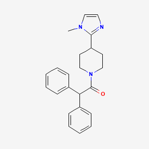 molecular formula C23H25N3O B5559759 1-(二苯乙酰基)-4-(1-甲基-1H-咪唑-2-基)哌啶 
