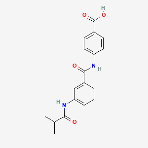 molecular formula C18H18N2O4 B5559771 4-{[3-(isobutyrylamino)benzoyl]amino}benzoic acid 