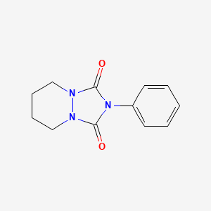 molecular formula C12H13N3O2 B5559788 2-phenyltetrahydro-1H-[1,2,4]triazolo[1,2-a]pyridazine-1,3(2H)-dione CAS No. 71248-08-3