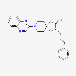 molecular formula C25H28N4O B5559828 2-(3-苯丙基)-8-喹喔啉-2-基-2,8-二氮杂螺[4.5]癸-3-酮 