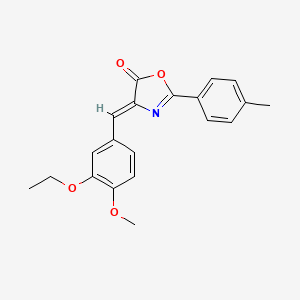 molecular formula C20H19NO4 B5559842 4-(3-ethoxy-4-methoxybenzylidene)-2-(4-methylphenyl)-1,3-oxazol-5(4H)-one 