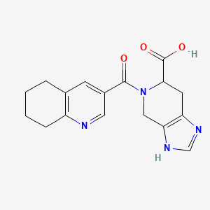 molecular formula C17H18N4O3 B5559864 5-(5,6,7,8-四氢喹啉-3-酰基羰基)-4,5,6,7-四氢-1H-咪唑并[4,5-c]吡啶-6-羧酸 