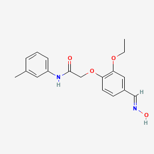 molecular formula C18H20N2O4 B5559871 2-{2-ethoxy-4-[(hydroxyimino)methyl]phenoxy}-N-(3-methylphenyl)acetamide 