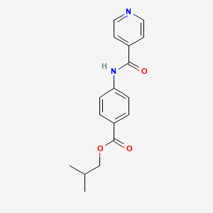 molecular formula C17H18N2O3 B5559876 isobutyl 4-(isonicotinoylamino)benzoate 