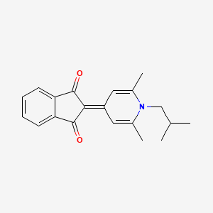 molecular formula C20H21NO2 B5559886 2-(1-isobutyl-2,6-dimethyl-4(1H)-pyridinylidene)-1H-indene-1,3(2H)-dione 