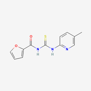 molecular formula C12H11N3O2S B5559887 N-{[(5-甲基-2-吡啶基)氨基]碳硫酰基}-2-呋喃酰胺 