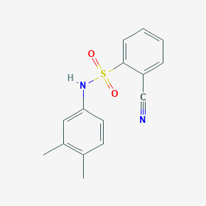 molecular formula C15H14N2O2S B5559891 2-cyano-N-(3,4-dimethylphenyl)benzenesulfonamide 