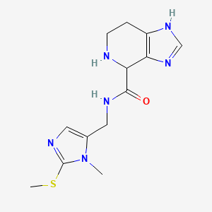 molecular formula C13H18N6OS B5559898 N-{[1-methyl-2-(methylthio)-1H-imidazol-5-yl]methyl}-4,5,6,7-tetrahydro-1H-imidazo[4,5-c]pyridine-4-carboxamide dihydrochloride 