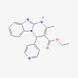 molecular formula C19H18N4O2 B5559910 ethyl 2-methyl-4-(4-pyridinyl)-1,4-dihydropyrimido[1,2-a]benzimidazole-3-carboxylate 