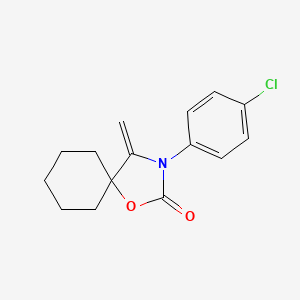 molecular formula C15H16ClNO2 B5559917 3-(4-氯苯基)-4-亚甲基-1-氧杂-3-氮杂螺[4.5]癸烷-2-酮 