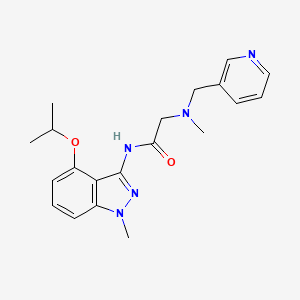 molecular formula C20H25N5O2 B5559924 N~1~-(4-isopropoxy-1-methyl-1H-indazol-3-yl)-N~2~-methyl-N~2~-(pyridin-3-ylmethyl)glycinamide 