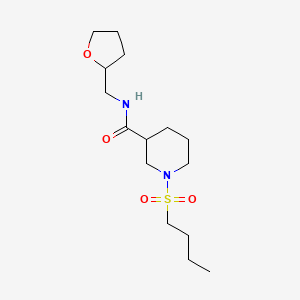 molecular formula C15H28N2O4S B5559975 1-(丁基磺酰基)-N-(四氢-2-呋喃甲基)-3-哌啶甲酰胺 