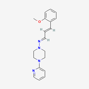 molecular formula C19H22N4O B5559983 N-[3-(2-methoxyphenyl)-2-propen-1-ylidene]-4-(2-pyridinyl)-1-piperazinamine 