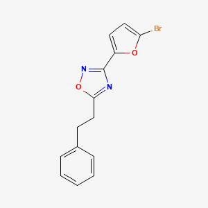 molecular formula C14H11BrN2O2 B5560014 3-(5-溴-2-呋喃基)-5-(2-苯乙基)-1,2,4-噁二唑 