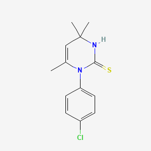 molecular formula C13H15ClN2S B5560043 1-(4-chlorophenyl)-4,4,6-trimethyl-3,4-dihydro-2(1H)-pyrimidinethione CAS No. 37489-48-8