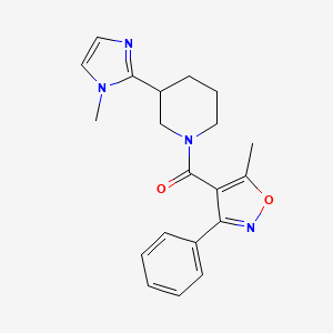 molecular formula C20H22N4O2 B5560062 3-(1-methyl-1H-imidazol-2-yl)-1-[(5-methyl-3-phenyl-4-isoxazolyl)carbonyl]piperidine 