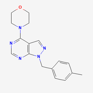 molecular formula C17H19N5O B5560073 1-(4-methylbenzyl)-4-(4-morpholinyl)-1H-pyrazolo[3,4-d]pyrimidine 
