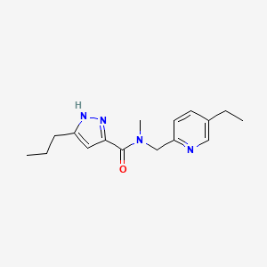 N-[(5-ethyl-2-pyridinyl)methyl]-N-methyl-3-propyl-1H-pyrazole-5-carboxamide