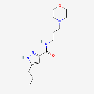 molecular formula C14H24N4O2 B5560086 N-[3-(4-morpholinyl)propyl]-3-propyl-1H-pyrazole-5-carboxamide 