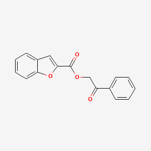 molecular formula C17H12O4 B5560132 2-oxo-2-phenylethyl 1-benzofuran-2-carboxylate 