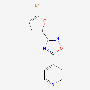 molecular formula C11H6BrN3O2 B5560227 4-[3-(5-溴-2-呋喃基)-1,2,4-恶二唑-5-基]吡啶 
