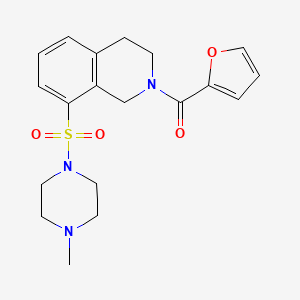 molecular formula C19H23N3O4S B5560242 2-(2-furoyl)-8-[(4-methylpiperazin-1-yl)sulfonyl]-1,2,3,4-tetrahydroisoquinoline 