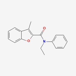 molecular formula C18H17NO2 B5560303 N-乙基-3-甲基-N-苯基-1-苯并呋喃-2-甲酰胺 