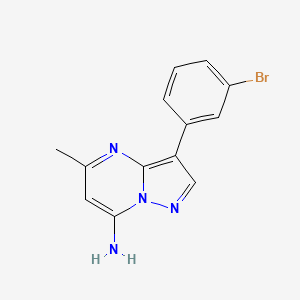 molecular formula C13H11BrN4 B5560311 3-(3-溴苯基)-5-甲基吡唑并[1,5-a]嘧啶-7-胺 