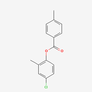 molecular formula C15H13ClO2 B5560327 4-chloro-2-methylphenyl 4-methylbenzoate CAS No. 6136-30-7
