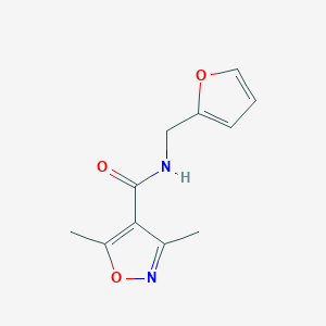 molecular formula C11H12N2O3 B5560334 N-(2-呋喃甲基)-3,5-二甲基-4-异恶唑羧酰胺 