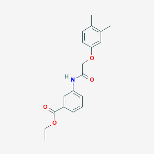 molecular formula C19H21NO4 B5560337 3-{[(3,4-二甲基苯氧基)乙酰基]氨基}苯甲酸乙酯 