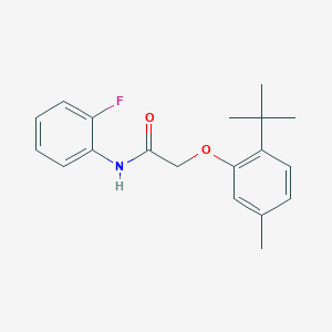 molecular formula C19H22FNO2 B5560342 2-(2-叔丁基-5-甲基苯氧基)-N-(2-氟苯基)乙酰胺 