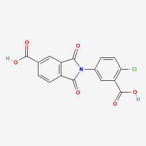 molecular formula C16H8ClNO6 B5560343 2-(3-carboxy-4-chlorophenyl)-1,3-dioxo-5-isoindolinecarboxylic acid CAS No. 5637-40-1